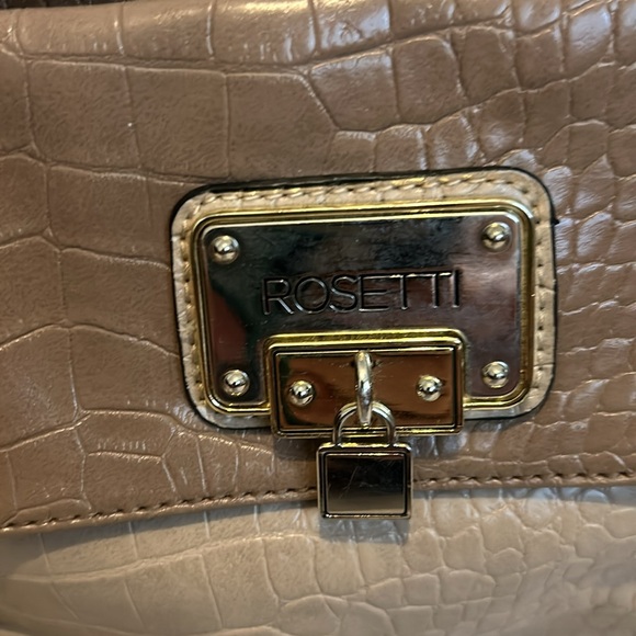 No snake print, dark, brown and light brown purse with strap - Picture 2 of 5